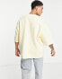 Фото #2 товара Topman extreme oversized short sleeve sweatshirt in pale yellow