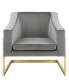 Hampshire 31" Velvet with Stainless Steel Modern Accent Chair