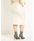 Фото #3 товара Plus Size Midi Sweater Skirt - 14/16, Buttercream