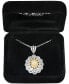 Фото #2 товара EFFY Collection eFFY® Yellow Diamond (7/8 ct. t.w.) & White Diamond (1-1/6 ct. t.w.) Pendant Necklace in 18k Two-Tone Gold