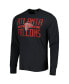 Фото #2 товара Men's Black Distressed Atlanta Falcons Brand Wide Out Franklin Long Sleeve T-shirt