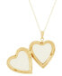 Фото #3 товара Italian Gold diamond Accent Heart Locket 18" Pendant Necklace in 10k Gold