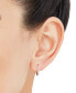 ფოტო #2 პროდუქტის Polished Flat Huggie Extra Small Hoop Earrings in 14k White Gold, 1/2"