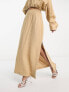 Фото #1 товара ASOS EDITION column midi skirt with side splits in camel