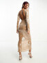 Фото #5 товара Barot sequin maxi dress in cream