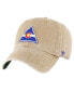 Фото #3 товара Men's Khaki Distressed CO Rockies Vintage-Like Hockey Earldor Clean Up Adjustable Hat