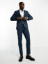 New Look single breasted skinny suit jacket in dark blue