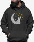 ფოტო #6 პროდუქტის Cat Moon - Men's Word Art Hooded Sweatshirt