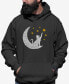 ფოტო #7 პროდუქტის Cat Moon - Men's Word Art Hooded Sweatshirt