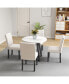 5-Piece Dining Set with Marble-Inspired Table & Ergonomic Chairs