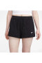 Фото #1 товара Sportswear Rib Jersey Kadın Siyah Şort, Nike Siyah Şort