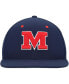 Фото #3 товара Men's Navy Ole Miss Rebels Aero True Baseball Performance Fitted Hat