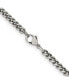 Stainless Steel Antiqued 4mm Round Curb Chain Necklace