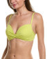 Vince Camuto Draped Bikini Top Women's Yellow Xs