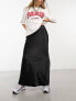 Фото #1 товара COLLUSION satin maxi skirt in black