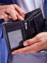 Фото #3 товара Мужское портмоне кожаное черное вертикальное на кнопке Portfel-CE-PR-N4L-BC.80-czarny Factory Price