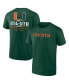 ფოტო #1 პროდუქტის Men's Green Miami Hurricanes Game Day 2-Hit T-shirt