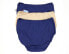 Jockey 268313 Women's 2 Navy 1 Beige Hip Brief 3 Pack Underwear Size 5 (MD)