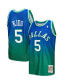 Фото #3 товара Men's Jason Kidd Green and Navy Dallas Mavericks 1994/95 Hardwood Classics Fadeaway Swingman Player Jersey