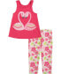 Фото #1 товара Костюм для малышей Kids Headquarters набор с туникой на резинках и леггинсы с цветочным принтом
