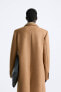 Фото #3 товара Длинное пальто из смесовой шерсти ZARA