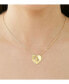 14k Gold Plated with Cubic Zirconia Modern Double Heart Half Cut-Out Entwined Necklace