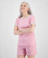 ფოტო #5 პროდუქტის Women's Short-Sleeve Pajamas Set, Created for Macy's