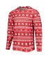 ფოტო #2 პროდუქტის Men's Scarlet Rutgers Scarlet Knights Swivel Long Sleeve T-shirt and Pants Sleep Set