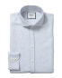 Фото #2 товара Charles Tyrwhitt Non-Iron Stretch Oxford Stripe Cutaway Slim Fit Shirt Men's