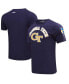 Фото #1 товара Men's Navy Georgia Tech Yellow Jackets Classic Stacked Logo T-shirt