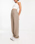 Фото #2 товара JJXX Mary high waisted tailored trousers in mushroom