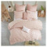 Фото #2 товара 7pc Full/Queen Kay Cotton Jacquard Duvet Cover Set Pink