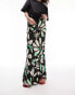 Фото #1 товара Topshop floral print satin bias maxi skirt in multi