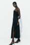 Фото #8 товара Платье миди из смесового льна ZARA