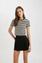 Фото #3 товара Футболка Defacto Slim Fit Stripe Tee