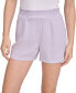 Фото #1 товара Women's Smocked-Waist Double-Crepe Pull-On Cotton Shorts