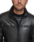 Men's Faux Leather Moto Jacket, Created for Macy's Черный, M - фото #8