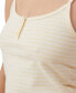 Фото #3 товара Women's Peached Jersey Henley Cami Top