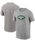 Фото #1 товара Men's Heathered Gray New York Jets Primary Logo T-shirt