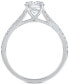 ფოტო #4 პროდუქტის Diamond Round-Cut Twisted Pavé Engagement Ring (7/8 ct. t.w.) in 14k White Gold