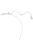 ფოტო #3 პროდუქტის Rhodium-Plated Pavé Moon Pendant Necklace, 15-3/4" + 2-3/4"
