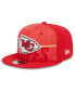 Фото #1 товара Men's Red Kansas City Chiefs 2023 NFL Training Camp 9FIFTY Snapback Hat