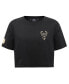 ფოტო #4 პროდუქტის Women's Black Milwaukee Bucks Holiday Glam Boxy T-shirt