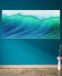 Blue Wave Frameless Free Floating Tempered Art Glass Wall Art by EAD Art Coop, 36" x 72" x 0.2"