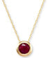 ფოტო #2 პროდუქტის Birthstone 18" Bezel Pendant Necklace in 14k Gold