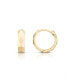 Фото #1 товара Mini Faceted Gold Huggie Hoop Earrings 14K Gold