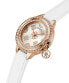 GUESS Damen Armbanduhr CHARMED in Weiß & Roségold-Ton GW0684L4