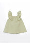 LCW baby Kare Yaka Kolsuz Çiçek Desenli Kız Bebek Elbise