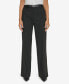 ფოტო #1 პროდუქტის Women's Pinstripe Belted Wide Leg Pants