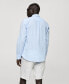 Фото #2 товара Men's Regular-Fit Striped Cotton-Linen Shirt